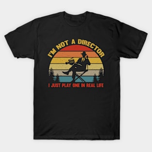 Vintage Film Director Humor Retro Filmmaking Sarcasm T-Shirt